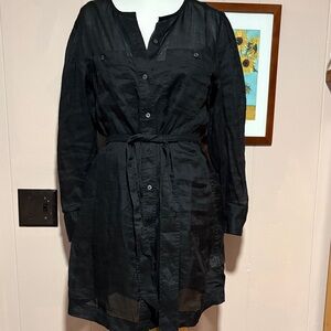 Banana Republic Black Long Sleeve Dress